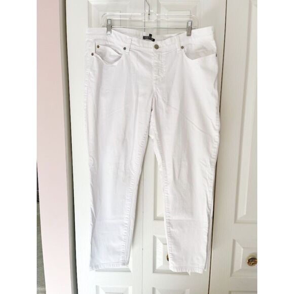 Eileen Fisher Organic Cotton Spandex Denim Stretch High Rise Straight Fit Jean - Picture 2 of 14